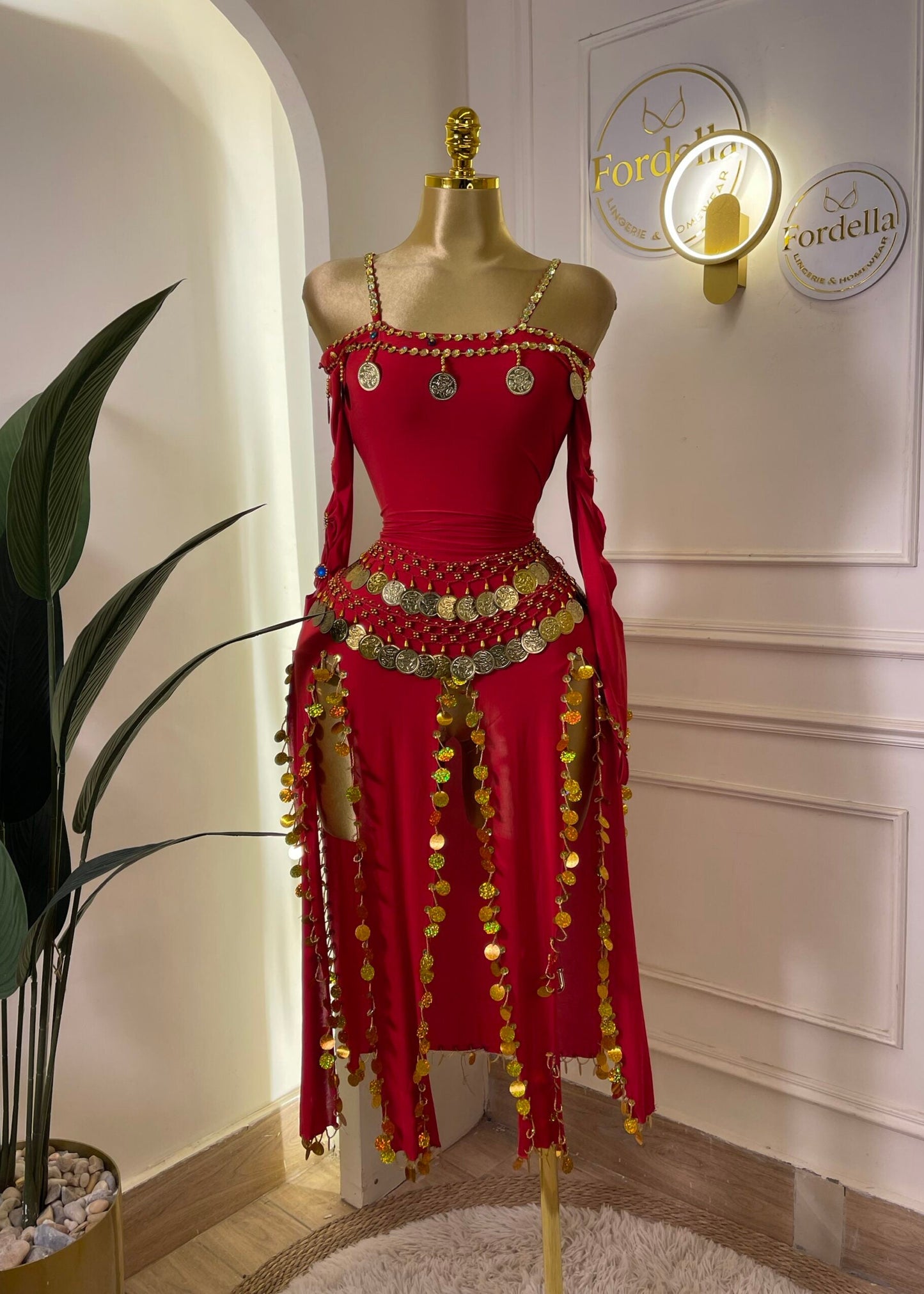 Rubis Impérial Rouge Tenue de Danse Orientale