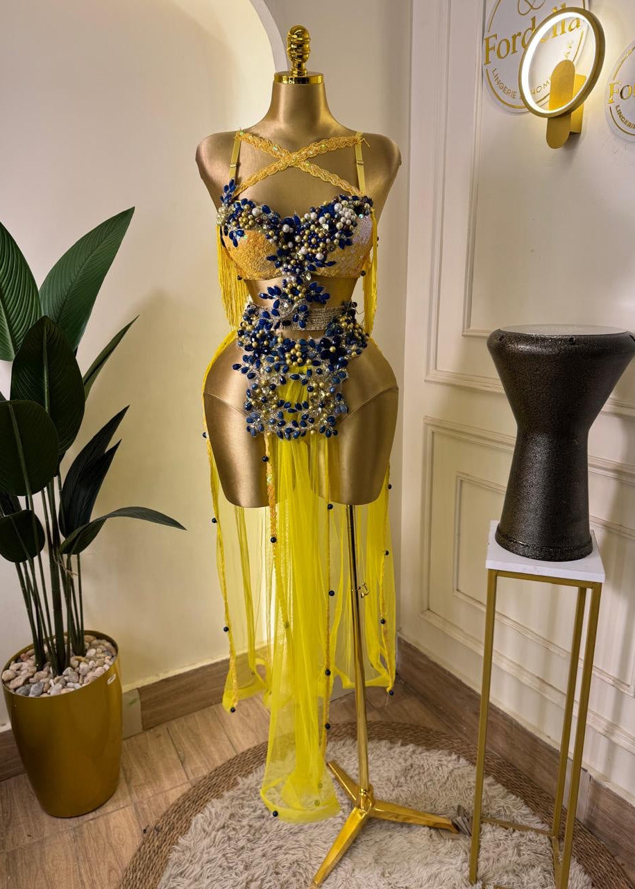 Citrine Saphir Jaune : Costume de Danse Orientale