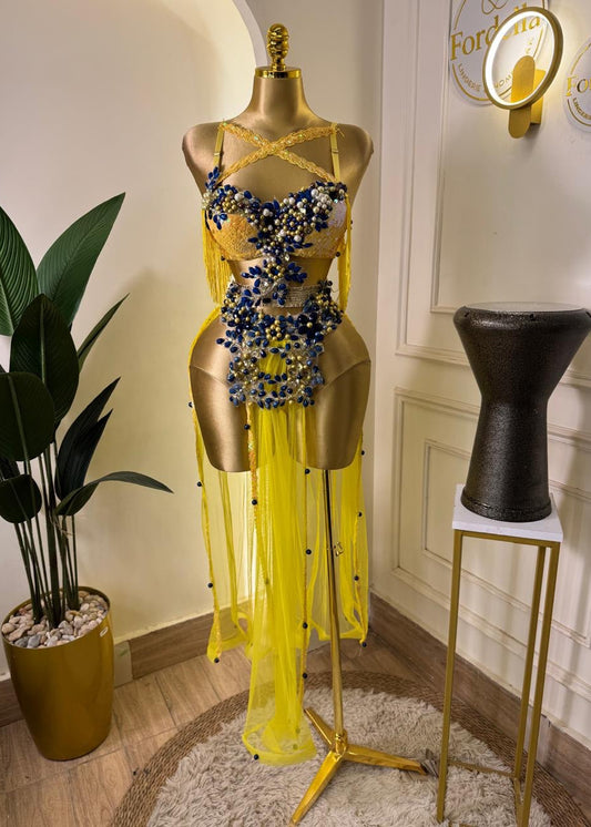 Citrine Saphir Jaune : Costume de Danse Orientale