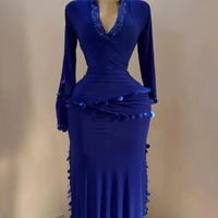 FIFI Bleu – Tenue de Danse Orientale 2 Pièces (Tenue + Ceinture)