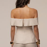 « Douceur Naturelle » — Ensemble Short Bustier, Naturel