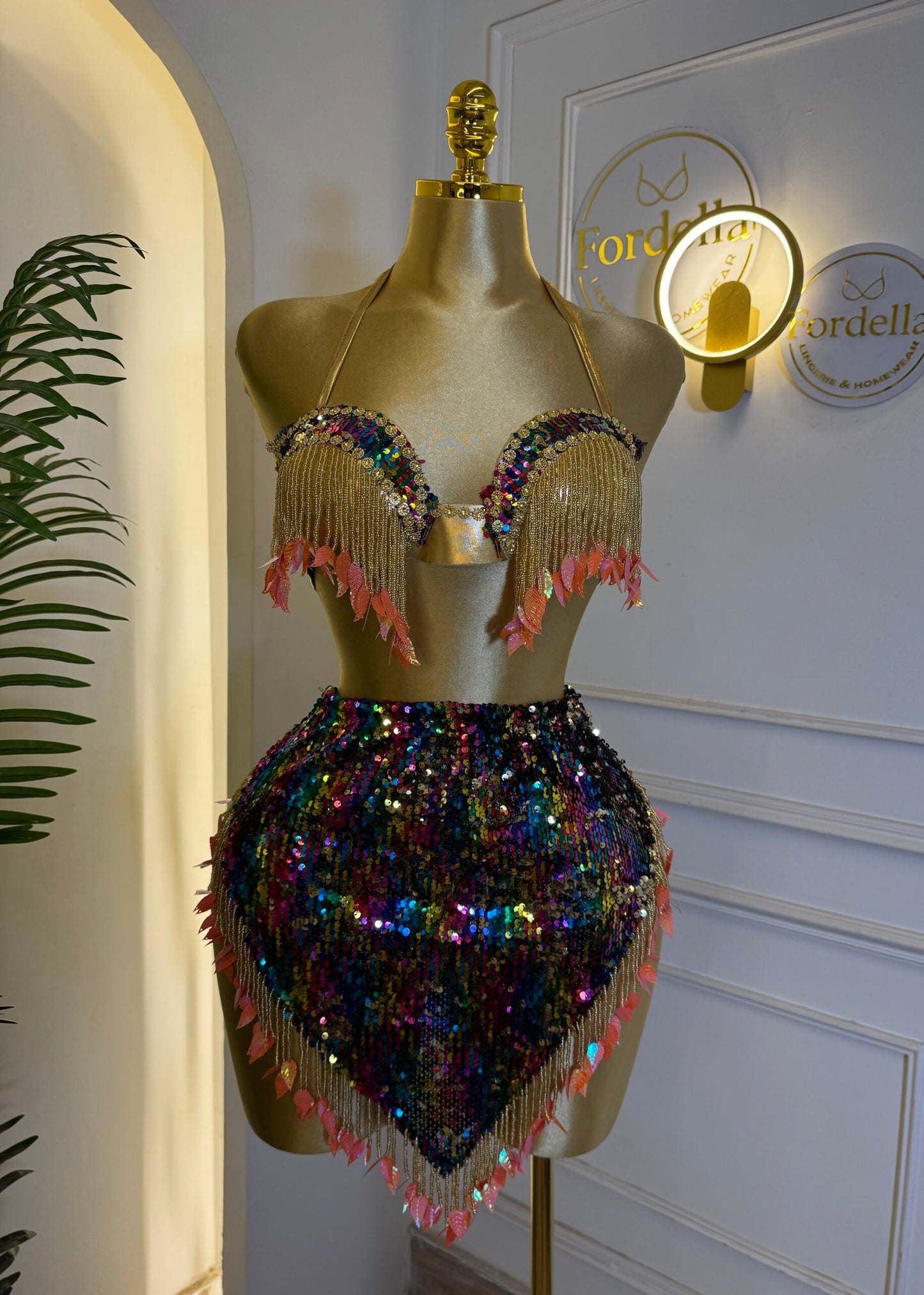 Disco Fever Multicolore : Costume de Danse Orientale